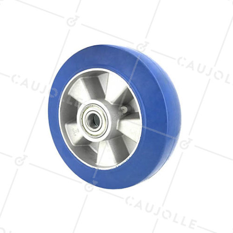 Ruota IN GOMMA ELASTICA ANTI-STRAPPO DIAMETRO 200 MM CARICO 400 KG ASSE 20 MM - S2017 200 • Caujolle