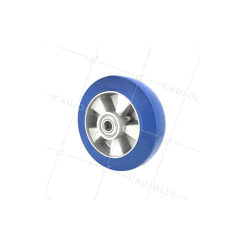 Ruota IN GOMMA ELASTICA ANTI-STRAPPO DIAMETRO 200 MM CARICO 400 KG ASSE 20 MM - S2017 200