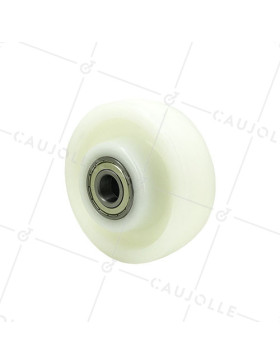 Ruota IN NYLON RINFORZATO DIAMETRO 125 MM CARICO 600 KG ASSE 20 MM E Cuscinetto A SFERE - S2480 125 RB20 • Caujolle