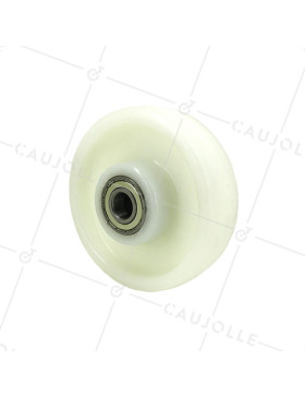 Ruota IN NYLON RINFORZATO DIAMETRO 150 MM CARICO 700 KG ASSE 20 MM E Cuscinetto A SFERE - S2480 150 RB20 • Caujolle