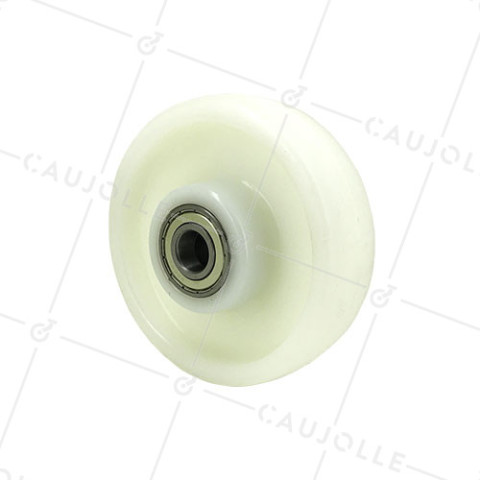 Ruota IN NYLON RINFORZATO DIAMETRO 150 MM CARICO 700 KG ASSE 20 MM E Cuscinetto A SFERE - S2480 150 RB20 • Caujolle