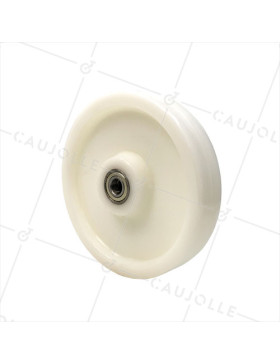 Ruota IN NYLON RINFORZATO DIAMETRO 250 MM CARICO 1500 KG ASSE 20 MM E Cuscinetto A SFERE - S2480 250 RB20 • Caujolle