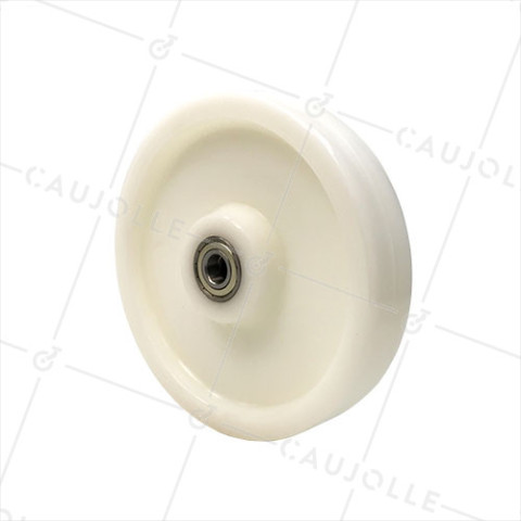 Ruota IN NYLON RINFORZATO DIAMETRO 250 MM CARICO 1500 KG ASSE 20 MM E Cuscinetto A SFERE - S2480 250 RB20 • Caujolle