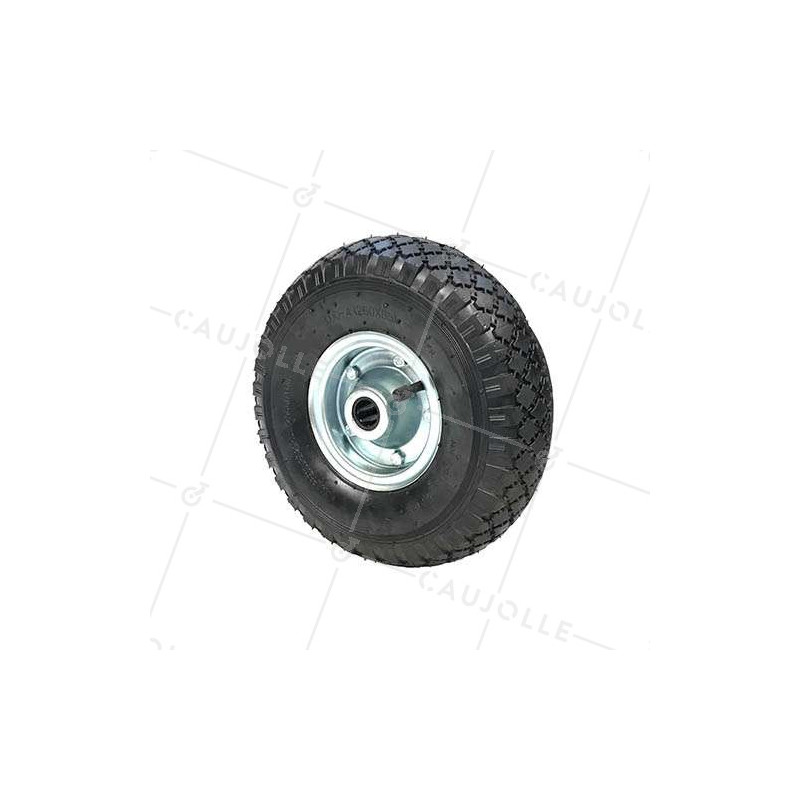 RUOTA DEL DIAVOLO GONFIATA CERCHIO IN ACCIAIO DIAMETRO 260 MM CARICO 150KG ASSE 20 MM - S2700T R20 (PNEUMATICO 3.00-4)