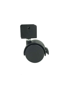 Roulette d'ameublement avec fixation plaque en U diamètre 50 mm