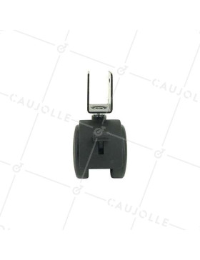 Roulette d'ameublement avec fixation plaque en U diamètre 50 mm