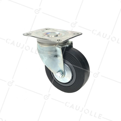 Ruota PIVOTANTE DI MANUTENZIONE LARGE DIAMETRO 125 MM CARICO 125 KG - S2C 125R • Caujolle