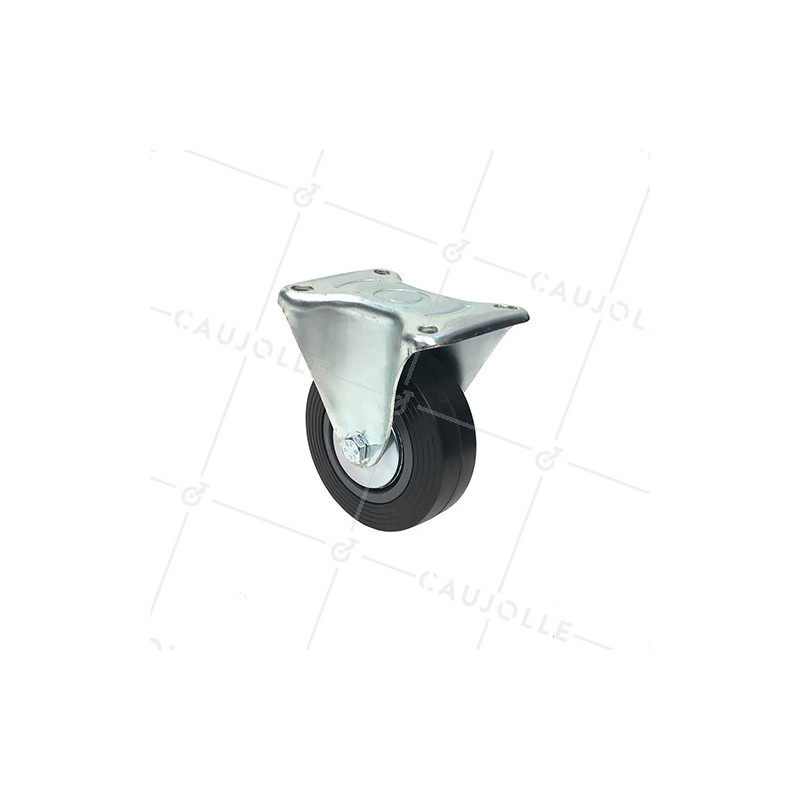 Roulette de manutention fixe avec galet renforcé diamètre 125mm