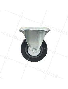 Roulette de manutention fixe avec galet renforcé diamètre 125mm