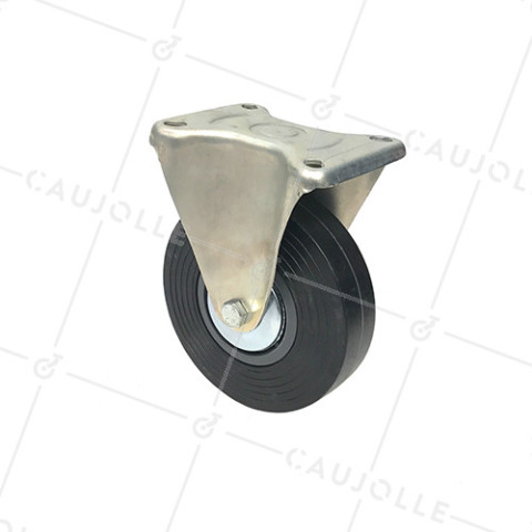 Ruota FISSA DI MANUTENZIONE AMPIA DIAMETRO 150 MM CARICO 130 KG - S7C 150R • Caujolle