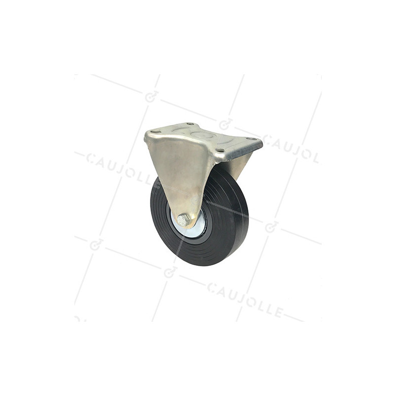 Roulette de manutention fixe avec galet renforcé diamètre 150mm