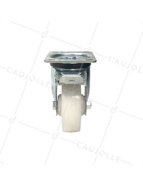 Roulette de manutention polypropylène à frein diamètre 125mm -S74P