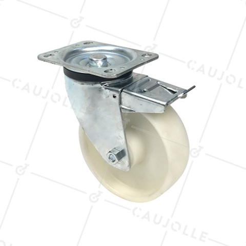 Ruota DI MANUTENZIONE CON FRENATURA IN POLIPROPILENE DIAMETRO 160 MM CARICO 200 KG - S74P 160AF • Caujolle