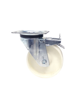 Roulette de manutention polypropylène à frein diamètre 160mm -S74P