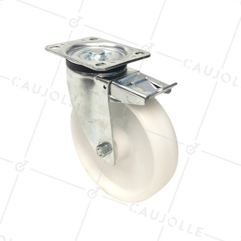 Ruota DI MANUTENZIONE A FRENO IN POLIPROPILENE DIAMETRO 200 MM CARICO 200 KG - S74P 200AF • Caujolle