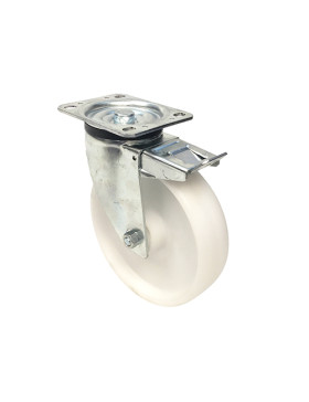 Roulette de manutention polypropylène à frein diamètre 200mm -S74P