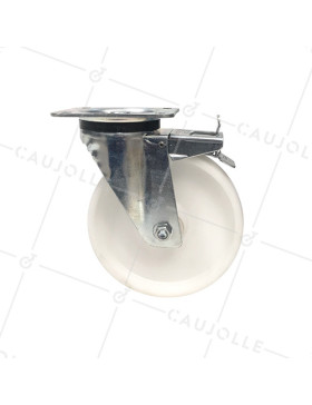 Roulette de manutention polypropylène à frein diamètre 200mm -S74P
