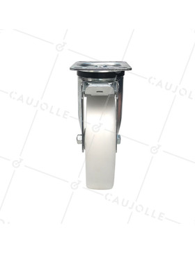 Roulette de manutention polypropylène à frein diamètre 200mm -S74P