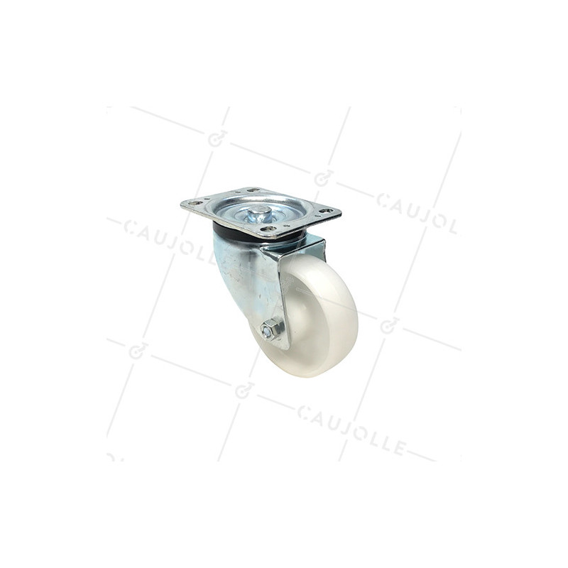 Roulette industrielle pivotante en nylon diamètre 125 mm - S76N