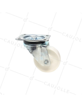 Roulette industrielle pivotante en nylon diamètre 125 mm - S76N