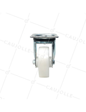 Roulette industrielle pivotante en nylon diamètre 125 mm - S76N