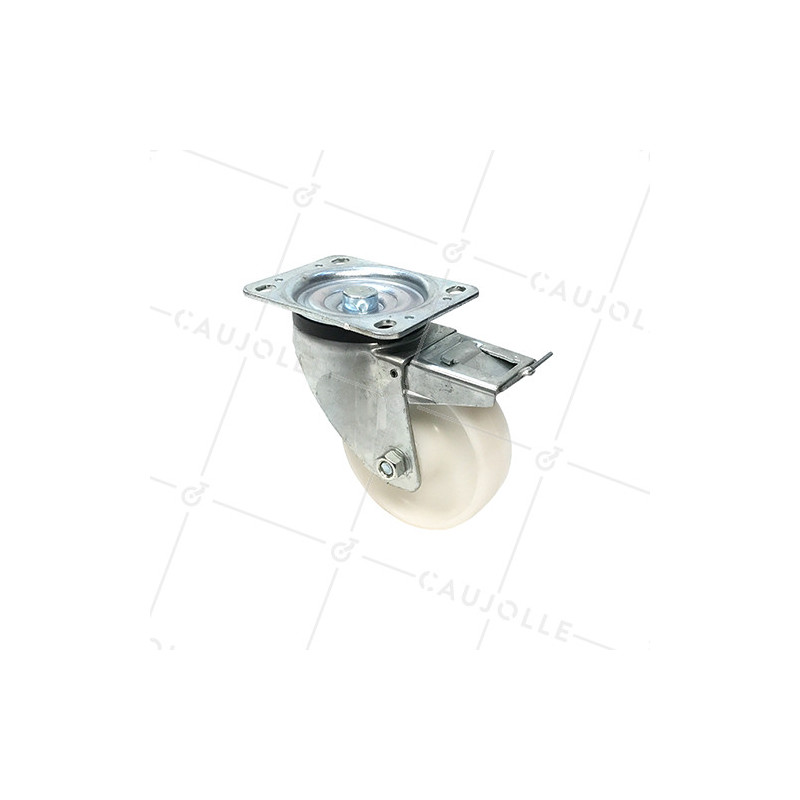 Roulette industrielle pivotante à frein nylon diamètre 125mm -S76N