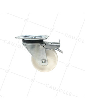 Roulette industrielle pivotante à frein nylon diamètre 125mm -S76N