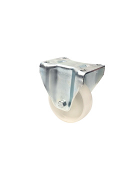 Roulette industrielle fixe en nylon diamètre 125 mm - S77N