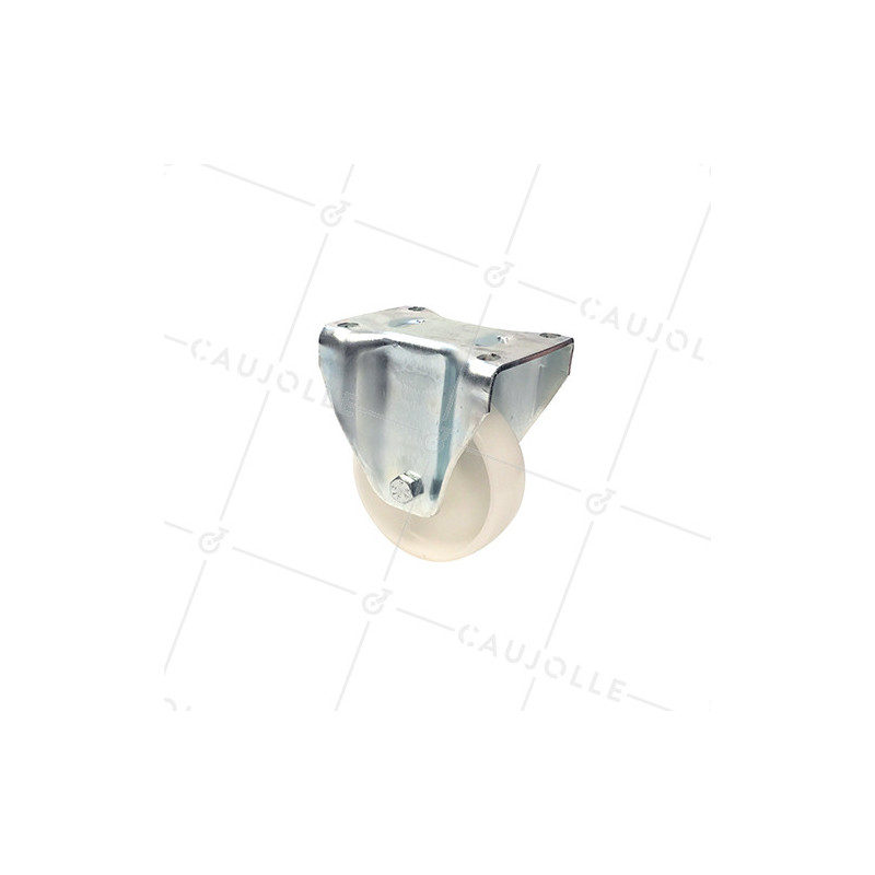 Roulette industrielle fixe en nylon diamètre 125 mm - S77N