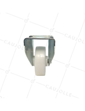 Roulette industrielle fixe en nylon diamètre 125 mm - S77N