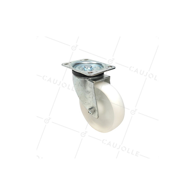 Roulette industrielle pivotante en nylon diamètre 160 mm - S76N
