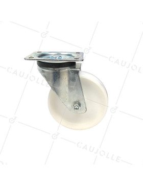Roulette industrielle pivotante en nylon diamètre 160 mm - S76N