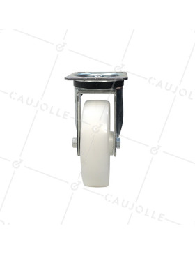 Roulette industrielle pivotante en nylon diamètre 160 mm - S76N