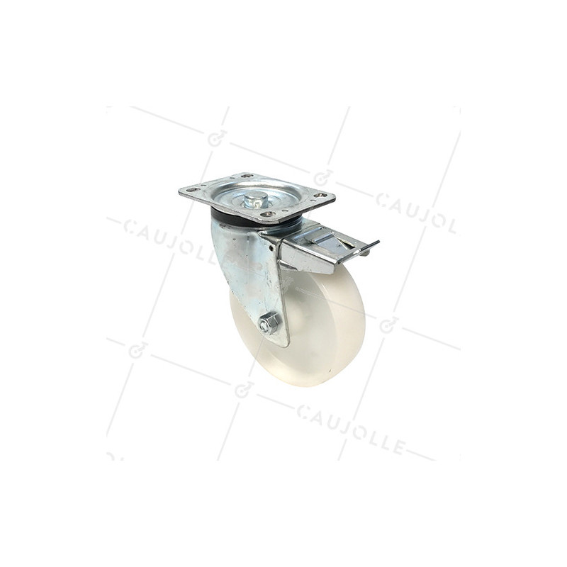 Roulette industrielle pivotante à frein nylon diamètre 160mm -S76N