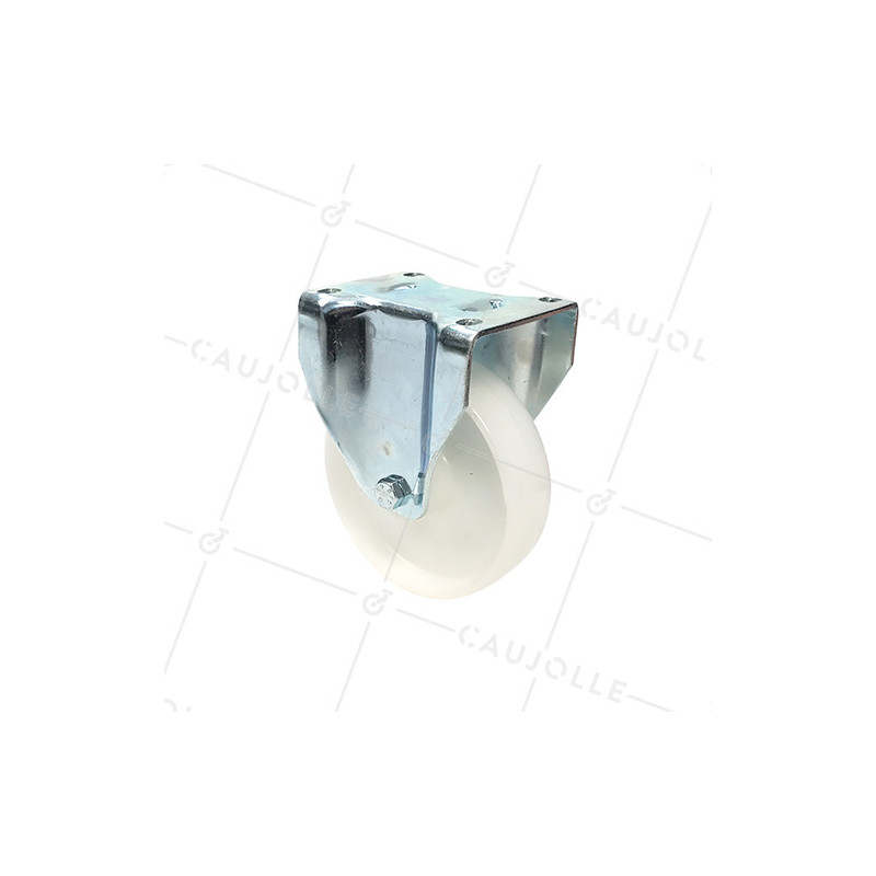 Roulette industrielle fixe en nylon diamètre 160 mm - S77N