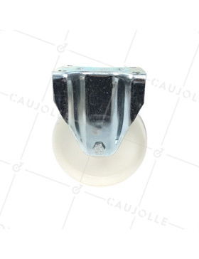 Roulette industrielle fixe en nylon diamètre 160 mm - S77N