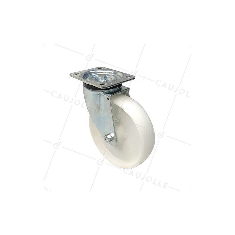 Roulette industrielle pivotante en nylon diamètre 200 mm - S76N