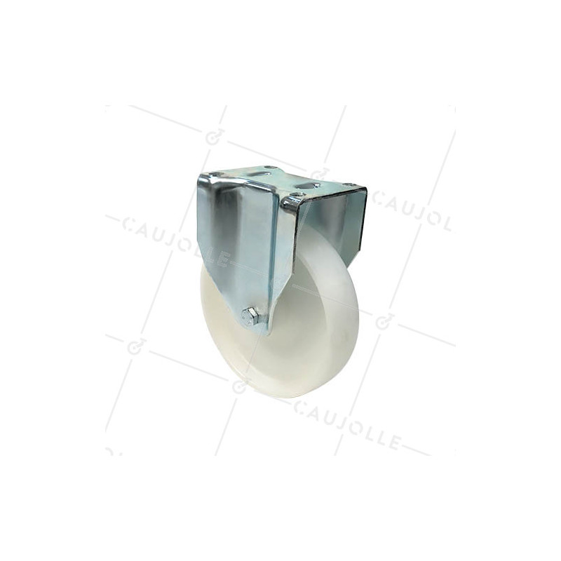 Roulette industrielle fixe en nylon diamètre 200 mm - S77N