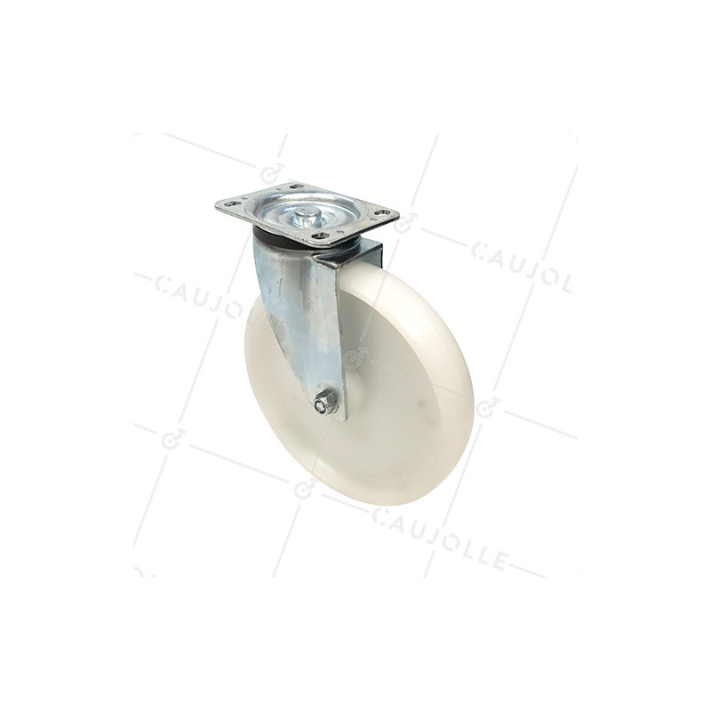 Roulette industrielle pivotante en nylon diamètre 250 mm - S76N