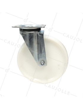 Roulette industrielle pivotante en nylon diamètre 250 mm - S76N