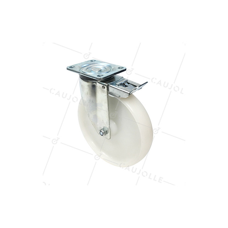 Roulette industrielle pivotante à frein nylon diamètre 250mm -S76N