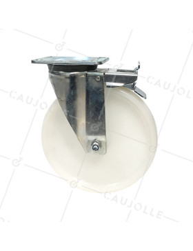 Roulette industrielle pivotante à frein nylon diamètre 250mm -S76N