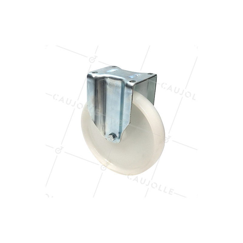 Roulette industrielle fixe en nylon diamètre 250 mm - S77N