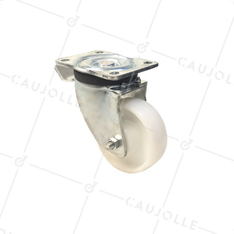 Ruota DI MANUTENZIONE PIVOTANTE A FRENO RINFORZATO IN NYLON DIAMETRO 125 MM CARICO 600KG - S78N 125AF • Caujolle