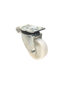 Roulette pivotante à frein renforcée en nylon diamètre 125mm -S78N