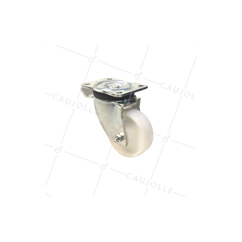 Roulette pivotante à frein renforcée en nylon diamètre 125mm -S78N