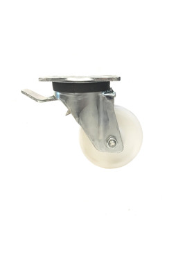 Roulette pivotante à frein renforcée en nylon diamètre 125mm -S78N