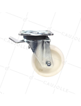 Roulette pivotante à frein renforcée en nylon diamètre 160mm -S78N
