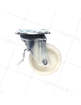 Roulette pivotante à frein renforcée en nylon diamètre 160mm -S78N