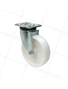 Ruota DI MANUTENZIONE PIVOTANTE RINFORZATA IN NYLON DIAMETRO 200 MM CARICO 1000KG - S78N 200 • Caujolle